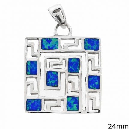 mentagion asimenio 925 maiandros me opalio 24mm normal