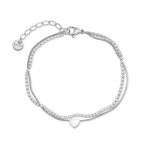 Βραχιόλι Jewelies(jewls and jems), σχέδιο ριβιέρα με καρδιά από ανοξείδωτο ατσάλι