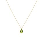 Κολιέ αλυσίδα Jewelies (jewls and jems), σχέδιο μονόπετρο με περίδοτο από χρυσό 9 καρατίων.