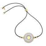 Βραχιόλι Jewelies(jewls and jems), σχέδιο μάτι κεραμικό από επιχρυσωμένο ασήμι 925°.
