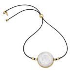 Βραχιόλι Jewelies(jewls and jems), σχέδιο μάτι κεραμικό από επιχρυσωμένο ασήμι 925°.