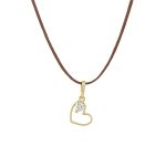 Μενταγιόν Jewelies(jewls and jems), σχέδιο καρδιά με πέτρα ζιργκόν από χρυσό 9 καρατίων.