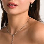 Κολιέ Jewelies(jewls and jems), ριβιέρα σχέδιο γραβάτα από επιπλατινωμένο ασήμι 925°. - Image 2