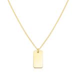 Κολιέ Jewelies(jewls ans jems), αλυσίδα σχέδιο ταυτότητα από επιχρυσωμένο ασήμι 925°.