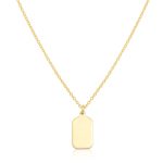 Κολιέ Jewelies(jewls and jems), αλυσίδα σχέδιο ταυτότητα από επιχρυσωμένο ασήμι 925°.