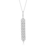 Κολιέ Jewelies(jewls and jems) σχέδιο μπάρα από επιπλατινωμένο ασήμι 925°.
