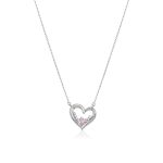 Κολιέ Jewelies(jewls and jems),με αλυσίδα σχέδιο καρδιά από επιπλατινωμένο ασήμι 925°.