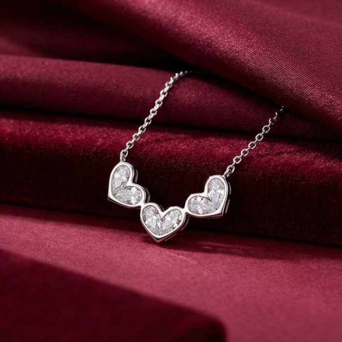 Κολιέ Jewelies(jewls and jems),με αλυσίδα σχέδιο καρδιά από επιπλατινωμένο ασήμι 925°. - Image 2