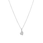 Κολιέ Jewelies(jewls and jems),αλυσίδα με μονόπετρο από επιπλατινωμένο ασήμι 925°.