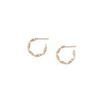 Σκουλαρίκια Jewelies(jewls and jems), κρίκοι μικροί στριφτοί από ροζ επιχρυσωμένο ασήμι 925°.