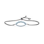 Βραχιόλι Jewelies(jewls and jems), κορδόνι σχέδιο μάτι από επιπλατινωμένο ασήμι 925°.