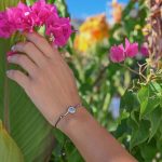 Βραχιόλι Jewelies(jewls and jems), κορδόνι σχέδιο μάτι από ροζ επιχρυσωμένο ασήμι 925°. - Image 2