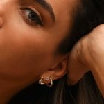 Σκουλαρίκια Jewelies(jewls and jems),κρίκοι με ζιργκόν από επιχρυσωμένο ασήμι 925°. - Image 2