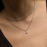 Κολιέ Jewelies(jewls and jems), σχέδιο διπλή αλυσίδα με μονόπετρο από ανοξείδωτο ατσάλι. - Image 2