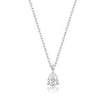 Κολιέ Jewelies(jewls and jems), σχέδιο αλυσίδα με μονόπετρο από ανοξείδωτο ατσάλι.