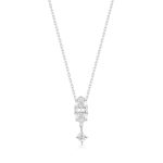 Κολιέ Jewelies(jewls and jems), σχέδιο αλυσίδα με μονόπετρο διπλό από ανοξείδωτο ατσάλι.
