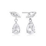 Σκουλαρίκια Jewelies(jewls and jems),στικ σχέδιο διπλό δάκρυ από ανοξείδωτο ατσάλι.