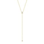 Κολιέ Jewelies(jewls and jems), σχέδιο γραβάτα με μονόπετρο από επιχρυσωμένο ανοξείδωτο ατσάλι.