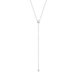Κολιέ Jewelies(jewls and jems), σχέδιο γραβάτα με μονόπετρο από ανοξείδωτο ατσάλι.