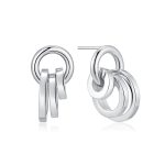 Σκουλαρίκια Jewelies(jewls and jems),στικ σχέδιο κρίκοι από ανοξείδωτο ατσάλι.