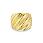 Δαχτυλίδι Jewelies(jewls and jems),φαρδύ από επιχρυσωμένο ανοξείδωτο ατσάλι.