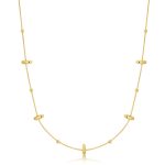 Κολιέ Jewelies(jewls and jems), σχέδιο αλυσίδα με μπίλιες από επιχρυσωμένο ανοξείδωτο ατσάλι.