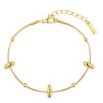 Βραχιόλι Jewelies(jewls and jems),σχέδιο αλυσίδα με μπίλιες από επιχρυσωμένο ανοξείδωτο ατσάλι.
