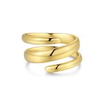 Δαχτυλίδι Jewelies(jewls and jems), σχέδιο drops φαρδύ από επιχρυσωμένο ανοξείδωτο ατσάλι.