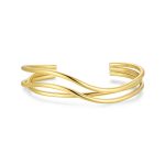 Βραχιόλι Jewelies(jewls and jems), σχέδιο Bangle τριπλό από επιχρυσωμένο ανοξείδωτο ατσάλι.