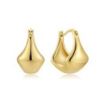 Σκουλαρίκια Jewelies(jewls and jems),κρίκοι σχέδιο U από επιχρυσωμένο ανοξείδωτο ατσάλι.
