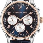 CERUTTI 1881 Bellagio Multifunction Blue Leather Strap