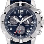 CERRUTI Manciano Blue Leather Strap Chronograph