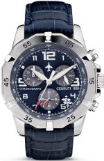 CERRUTI Manciano Blue Leather Strap Chronograph