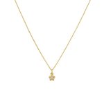 Κολιέ Jewelies, με σχέδιο λουλούδι με σμάλτο από επιχρυσωμένο ασήμι 925.