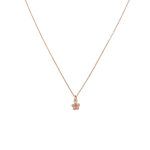 Κολιέ Jewelies, με σχέδιο λουλούδι με σμάλτο από ροζ επιχρυσωμένο ασήμι 925.