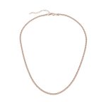 Κολιέ Jewelies, με σχέδιο gourmet αλυσίδα από ροζ επιχρυσωμένο ασήμι 925.