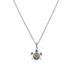 Παιδικό κολιέ Jewelies, σχέδιο χελώνα από επιπλατινωμένο ασήμι 925°.