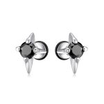 Σκουλαρίκια Jewelies, J4 μονόπετρα από ανοξείδωτο ατσάλι.