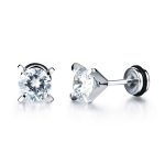 Σκουλαρίκια Jewelies, J4 μονόπετρα από ανοξείδωτο ατσάλι.