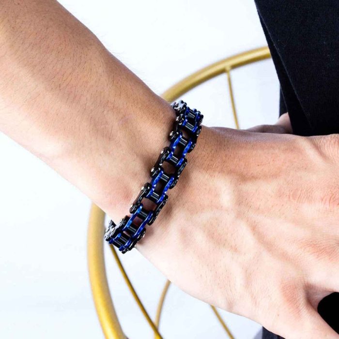 Βραχιόλι Jewelies, J4 από black και blue ip ανοξείδωτο ατσάλι. - Image 2