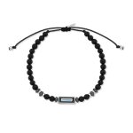Βραχιόλι Jewelies, σχέδιο μάτι με σμάλτο από επιπλατινωμένο ασήμι 925°.