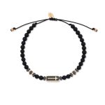 Βραχιόλι Jewelies, σχέδιο σταυρός με σμάλτο από ροζ επιχρυσωμένο ασήμι 925°.