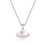 Παιδικό κολιέ Jewelies, σχέδιο space disc από επιπλατινωμένο ασήμι 925°.