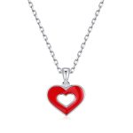 Παιδικό κολιέ Jewelies(jewls and jems), σχέδιο καρδιά από επιπλατινωμένο ασήμι 925°.