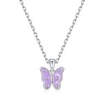 Παιδικό κολιέ Jewelies, σχέδιο πεταλούδα από επιπλατινωμένο ασήμι 925°.