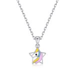 Παιδικό κολιέ Jewelies, σχέδιο αστέρι από επιπλατινωμένο ασήμι 925°.