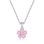 Παιδικό κολιέ Jewelies, σχέδιο λουλούδι από επιπλατινωμένο ασήμι 925°.