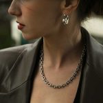 Σκουλαρίκια Jewelies(jewls and jems),στικ σχέδιο κρίκοι από ανοξείδωτο ατσάλι. - Image 2