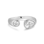 Δαχτυλίδι Jewelies, σχέδιο drops από ανοξείδωτο ατσάλι.