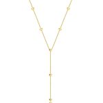 Κολιέ Jewelies, σχέδιο γραβάτα με καρδιές από επιχρυσωμένο ανοξείδωτο ατσάλι.
